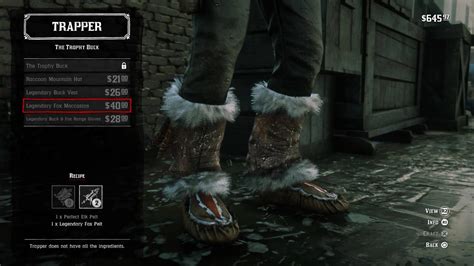 rdr2 legendary fox pelt use.